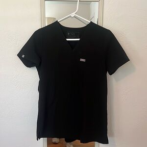 FIGS XS Black Scrub Top